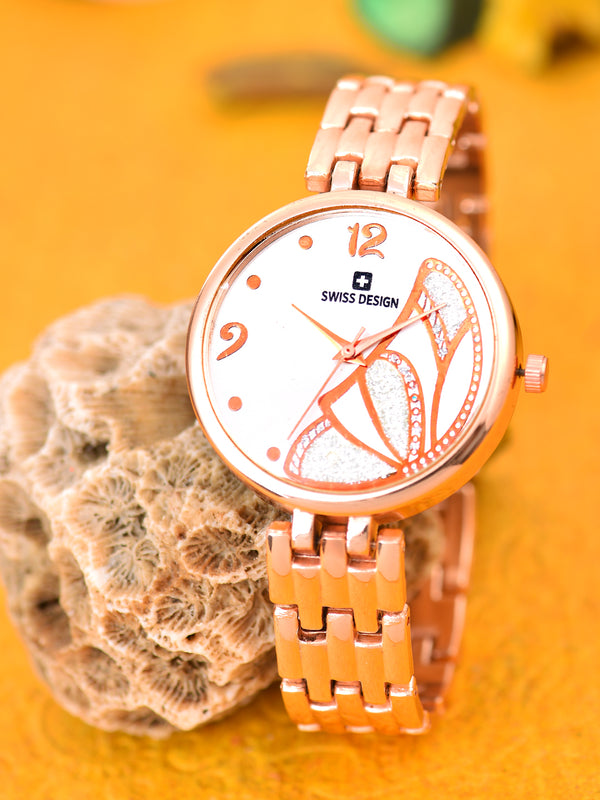 Fluid Rose Gold Stylish Analog Watch For Women SDWatch24-003-RG