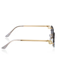 Celebrity Red Gold-Toned Metal Rimless UV Protected  Crystal Frame Sunglasses For Women CL171RD