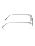 Celebrity Clear Silver-Toned Metal Rimless UV Protected  Crystal Frame Sunglasses For Women CL172TP