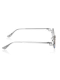 Celebrity Clear Silver-Toned Metal Rimless UV Protected  Diamond Wave Sunglasses For Women CL161TP