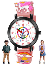 Fantasy World Brown 3D Print Rubber Strap Time Teacher Analog Watch Boys & Girls FW-25-BK-03