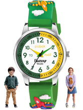 Fantasy World Green 3D Print Rubber Strap Time Teacher Analog Watch Boys & Girls FW-25-SL-15