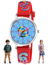 Fantasy World Red 3D Print Rubber Strap Time Teacher Analog Watch Boys & Girls FW-25-SL-10