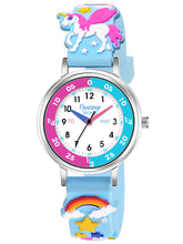 Fantasy World Blue 3D Print Rubber Strap Time Teacher Analog Watch Boys & Girls FW-25-SL-03