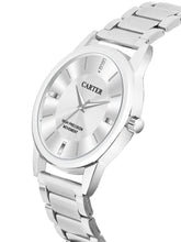 Sandy D Carter Metal Silver Analogue Round Watches for Men_SDC24-107-SL