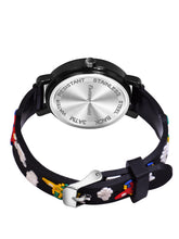 Fantasy World Black 3D Print Rubber Strap Time Teacher Analog Watch Boys & Girls FW-25-BK-07