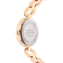 Sandy D Carter Metal White Analogue Round Watches for Women_SDC24-24-WH