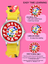 Fantasy World Yellow 3D Print Rubber Strap Time Teacher Analog Watch Boys & Girls FW-25-SL-09