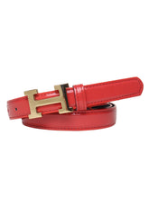 Sandy D Carter Women Red Synthetic Leather Waist Belt for Jeans & Formal Paint SDC-22-535-RD