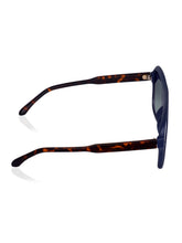 Celebrity Blue Polycarbonate Frame With Blue UV Protected Lens Oversized Sunglasses for Unisex_481-BL