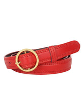 Sandy D Carter Women Red Synthetic Leather Waist Belt for Jeans & Formal Paint SDC-22-528-RD