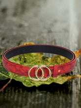 Sandy D Carter Women Red Synthetic Leather Waist Belt for Jeans & Formal Paint SDC-22-532-RD