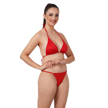 Fleurt Red One Size Polyester Bikini Lingerie Set For Women