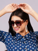 Celebrity Full Rim Brown Plastic Frame With Grey UV Protected Lens Other Sunglasses for Women_9277-3
