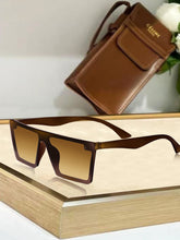 Celebrity Brown Rectangular Plastic Sunglasses For Men CLSN25-6087-02