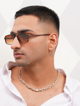 Celebrity Brown Retro-Square Plastic Sunglasses For Men CLSN25-82820-02