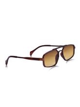 Celebrity Brown Retro-Square Plastic Sunglasses For Men CLSN25-82820-02