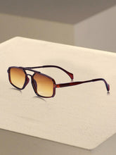 Celebrity Brown Retro-Square Plastic Sunglasses For Men CLSN25-82820-02