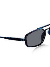Celebrity Blue Retro-Square Plastic Sunglasses For Men CLSN25-82820-04
