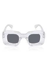 Celebrity White Retro-Square Plastic Sunglasses For Men CLSN25-86744-03