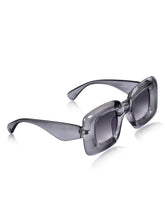 Celebrity Grey Retro-Square Plastic Sunglasses For Men CLSN25-86744-04