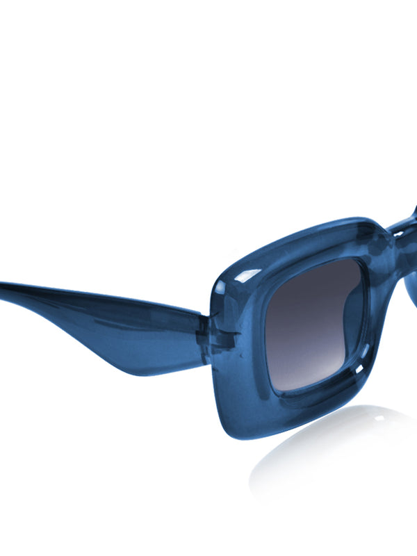 Celebrity Blue Retro-Square Plastic Sunglasses For Men CLSN25-86744-05