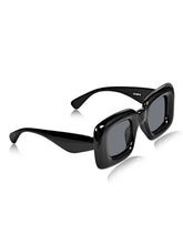 Celebrity Black Retro-Square Plastic Sunglasses For Men CLSN25-86744-07