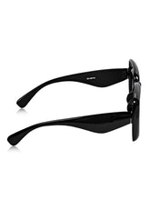 Celebrity Black Retro-Square Plastic Sunglasses For Men CLSN25-86744-07