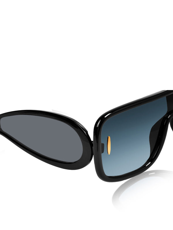 Celebrity Black Oversized Plastic Sunglasses For Men CLSN25-86984-01