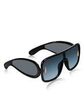 Celebrity Black Oversized Plastic Sunglasses For Men CLSN25-86984-01