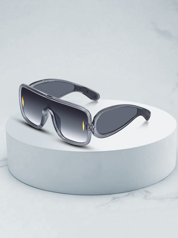 Celebrity Grey Oversized Plastic Sunglasses For Men CLSN25-86984-04