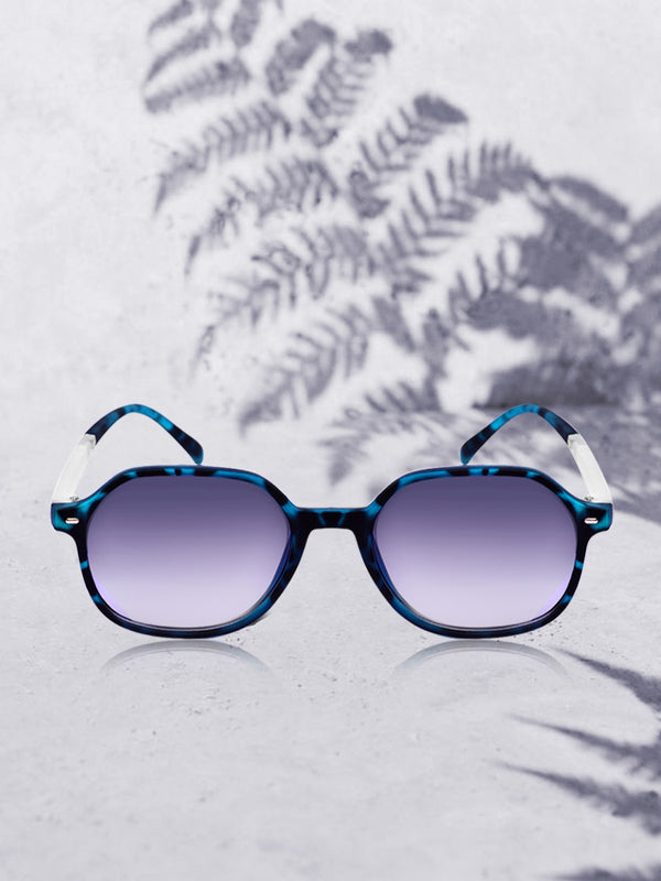 Celebrity Blue Square Plastic Sunglasses For Men CLSN25-936 DC-3