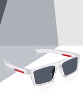 Celebrity White Retro-Square Plastic Sunglasses For Men CLSN25-B1024-03