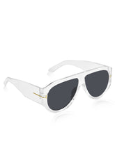 Celebrity White Oversized Plastic Sunglasses For Men CLSN25-V696-03