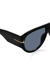 Celebrity Black Oversized Plastic Sunglasses For Men CLSN25-V696-07