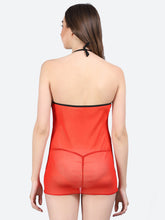 Fleurt Red Power Net Honey Moon Dress Dress for Women HOBF-BD-0132-RD