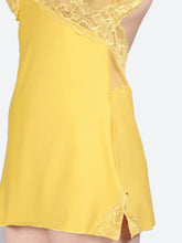 Fleurt Yellow Forbe Lycra Premium Baby Doll Dress for Women HOBF-BD-1062-YL