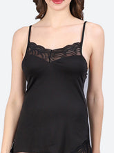 Fleurt Black Forbe Lycra Honey Moon Dress Dress for Women HOBF-BD-0143-BK