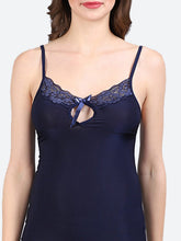 Fleurt Navy Blue Forbe Lycra Honey Moon Dress Dress for Women HOBF-BD-0118-N.BL