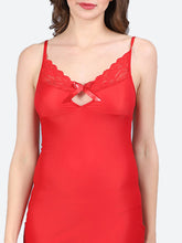 Fleurt Red Forbe Lycra Honey Moon Dress Dress for Women HOBF-BD-0118-RD