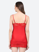 Fleurt Red Forbe Lycra Honey Moon Dress Dress for Women HOBF-BD-0118-RD