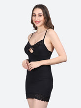 Fleurt Black Forbe Lycra Honey Moon Dress Dress for Women HOBF-BD-0118-BK
