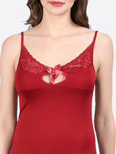Fleurt Maroon Forbe Lycra Honey Moon Dress Dress for Women HOBF-BD-0118-MR