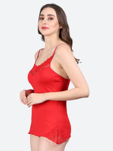 Fleurt Red Forbe Lycra Honey Moon Dress Dress for Women HOBF-BD-0143-RD