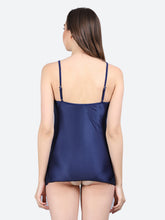 Fleurt Royal Blue Forbe Lycra Honey Moon Dress Dress for Women HOBF-BD-0143-R.BL