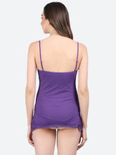 Fleurt Purple Forbe Lycra Honey Moon Dress Dress for Women HOBF-BD-0143-PR