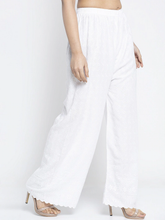 Graceful Cotton Chikan Palazzo for Casual Days HOBK283