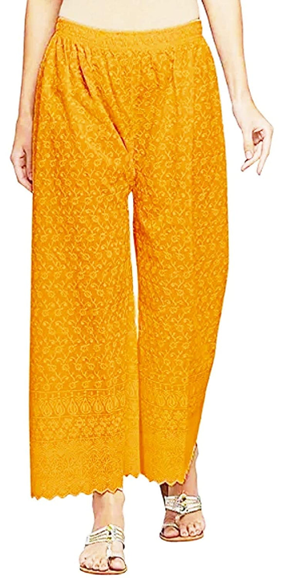 Lightweight Cotton Chikan Palazzo for All-Day Wear HOBK284