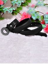 Sandy D Carter Women Black Artificial Leather Stylish Waist Belt for Jeans & Dress SDC-018-BK