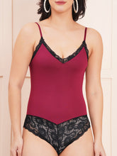 Fleurt Maroon Co-Ord Set Babydoll Dress for Women HOBF-BD-1066TD-MR